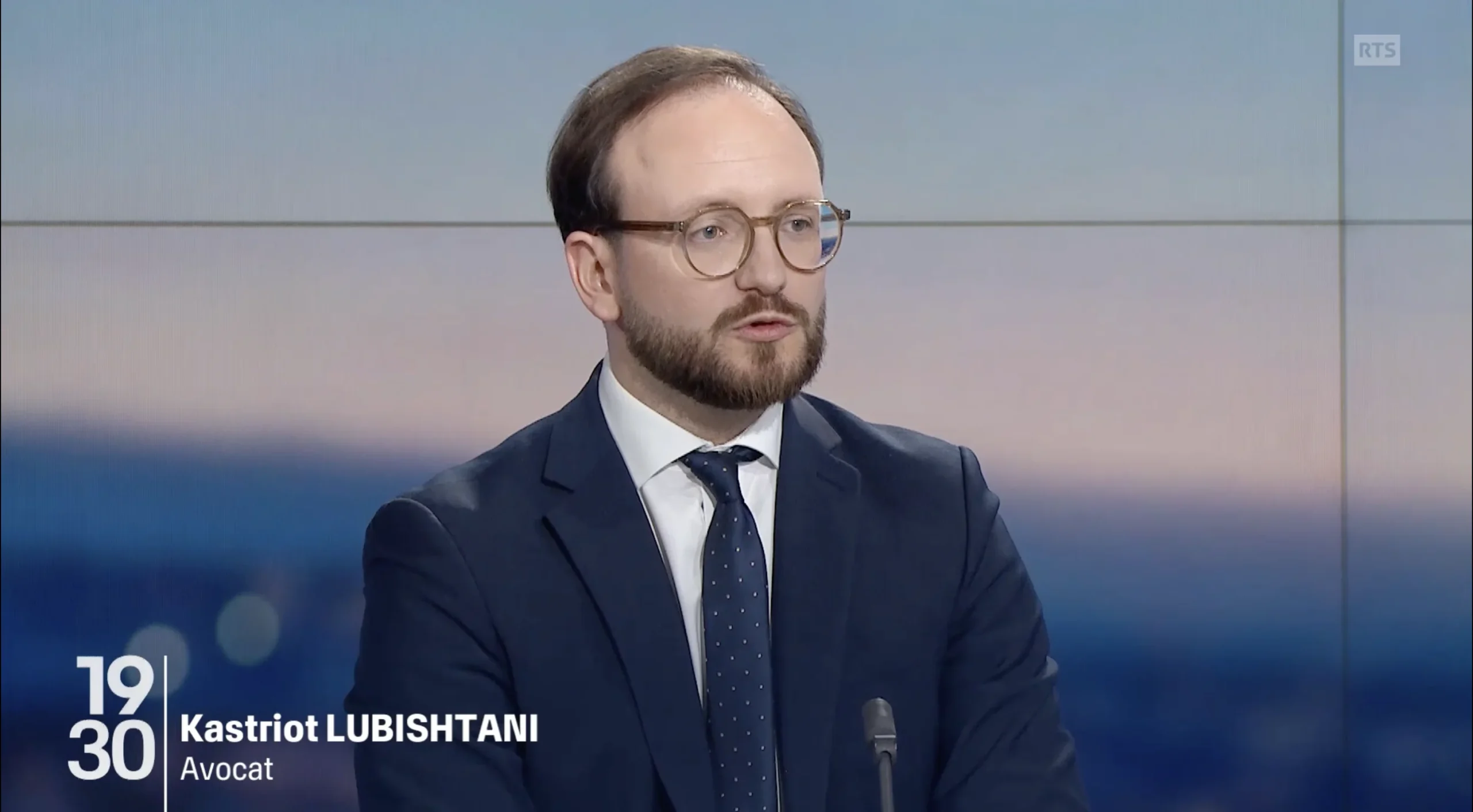 Me Kastriot Lubishtani au 19h30 de la RTS